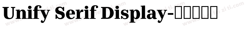 Unify Serif Display字体转换